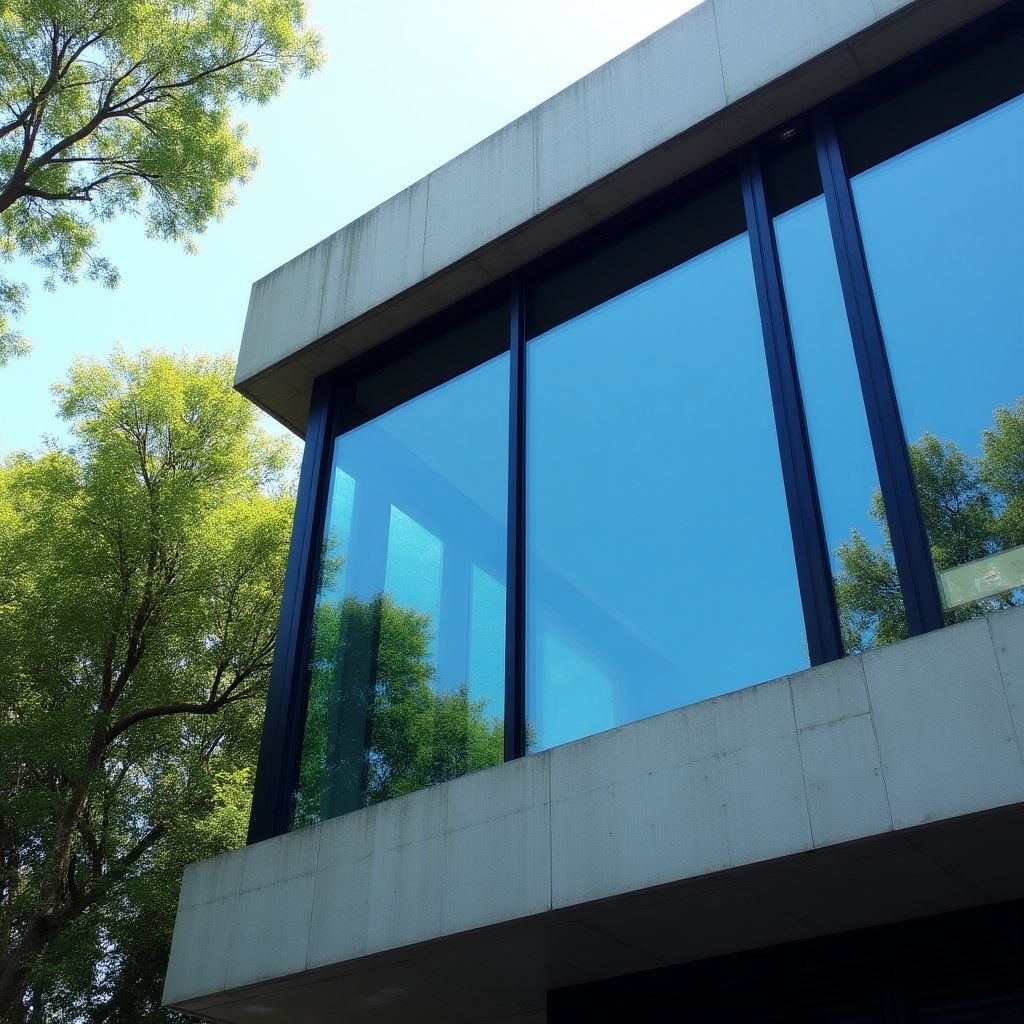 Fachada de una oficina moderna en Buenos Aires.
